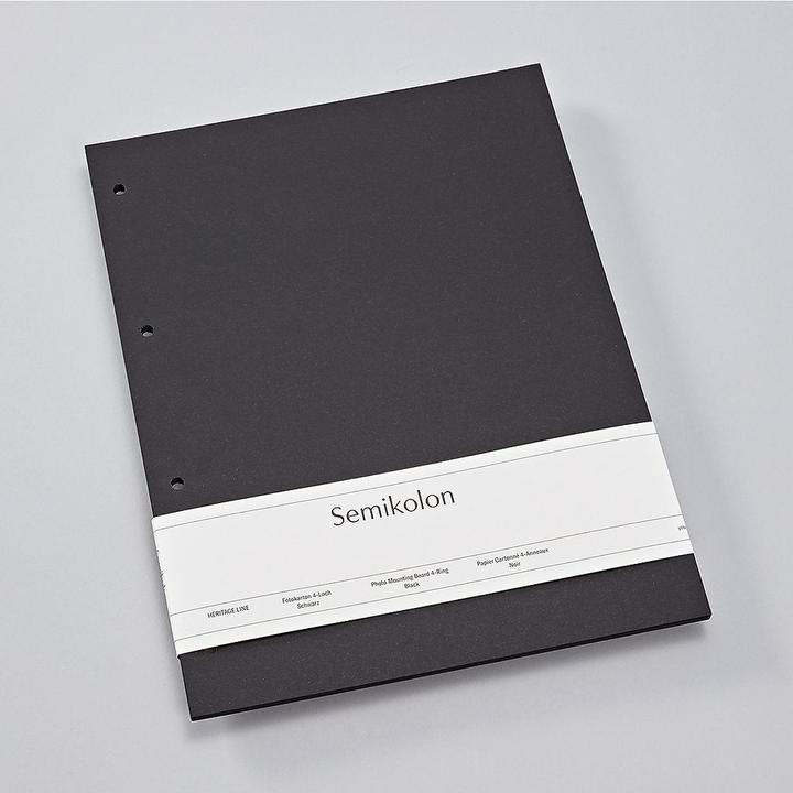 Actual product image Semikolon Photo cardboard 4-hole, black