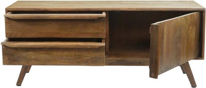 Actual product image Mendler TV rack HWC-L96, solid mango wood 46x110x35cm
