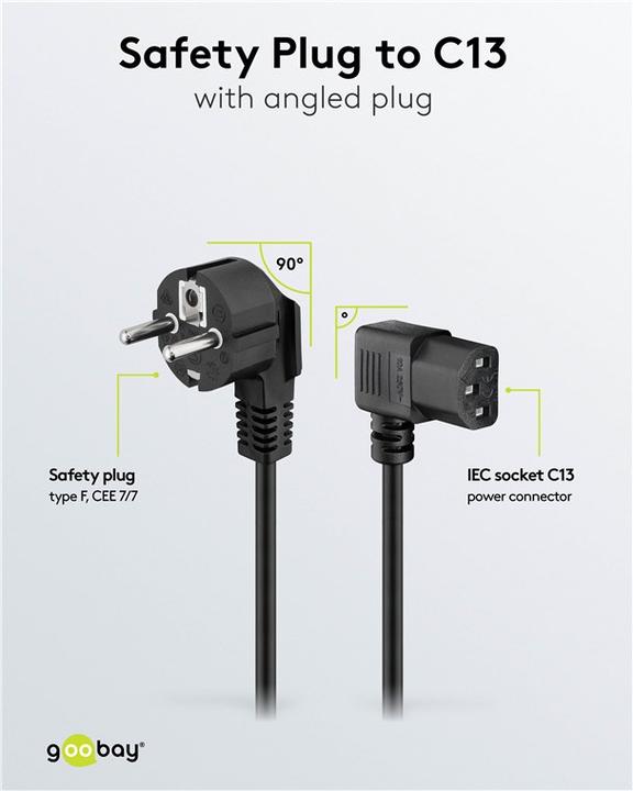 Image du produit Goobay Câble de raccordement pour appareils froids (2 m)