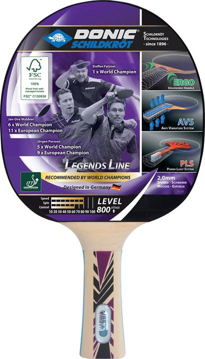 Donic Schildkröt Tischtennisschläger Legends 800