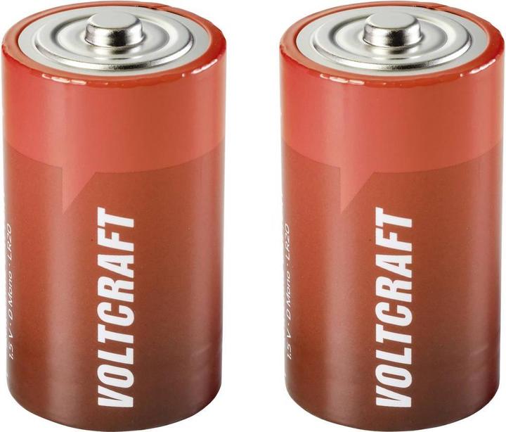 Image du produit Voltcraft Pile LR20 Mono (D) alcaline-manganèse 18000 mAh 1.5 V 2 pcs. (2 pcs, D, 18000 mAh)