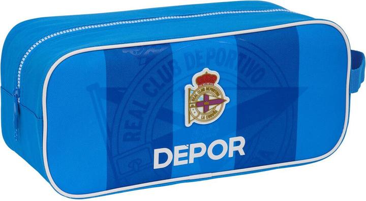 R. C. Deportivo de La Coruña Schuhtasche für die Reise Blau 34 x 15 x 14 cm