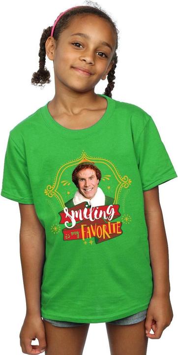 Actual product image Elf Girls Buddy Smiling Cotton T-Shirt (128)