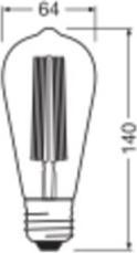 Immagine prodotto Osram Lampada vintage a LED (E27, 5.80 W, 470 lm, 4 x, G)