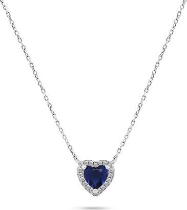 Actual product image Brilio Silver - Charming sterling silver heart necklace with zircons NCL101WB