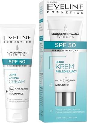 Produktbild Eveline Lekki Feuchtigkeitscreme Spf50 Niacinamid für fettige Haut und Mischhaut 30ml (Sonnencreme, SPF 50, 30 ml)