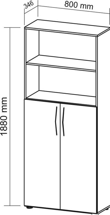 Actual product image Hammerbacher Basic (80 x 34.5 x 188 cm)