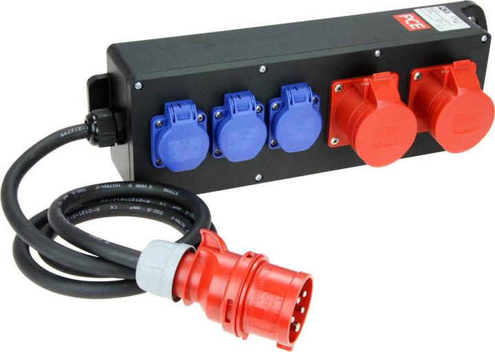Produktbild PCE 9441050 Mobilverteiler Vollgummi Steyregg MV 16/5 3xSSD 2m5G2.5St16 H07 (3 x, CEE 16/5)