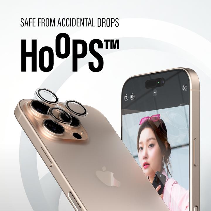 Produktbild PanzerGlass Hoops Camera Lens Protector (1 Stück, Apple iPhone 16 Pro)