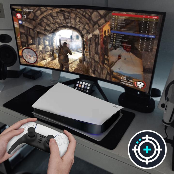 Produktbild Avizar PS5 Dualsense Controller-Zubehör-Kit: Verlängerungen + Daumengriffe - Schwarz (PS5)