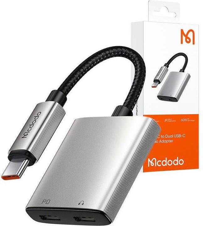 Image du produit Mcdodo Adaptateur audio 2en1 CA-5570 2en1 USB-C vers 2x USB-C