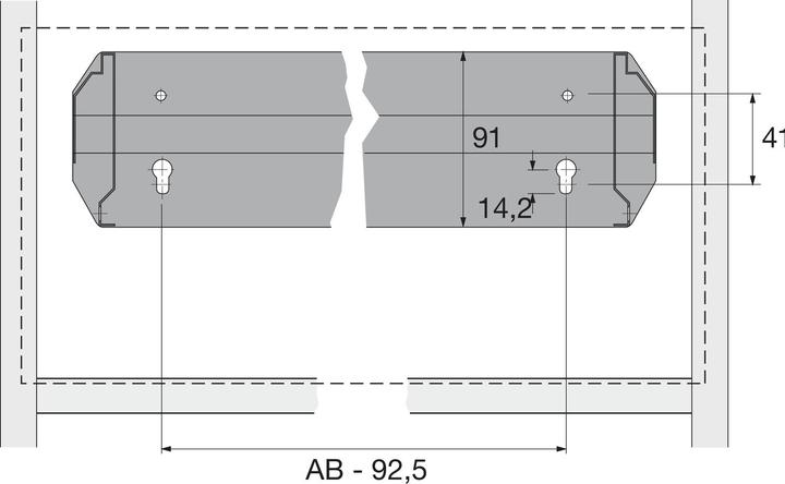 Immagine prodotto Hettich Telaio per cartelle sospese Systema Top 2000 368-540 / 600 mm finitura alluminio (1 pz.)