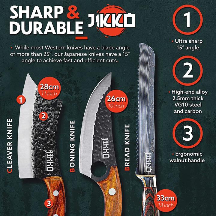 Produktbild Jikko Japanisches Messerset VG-10 (33 cm)