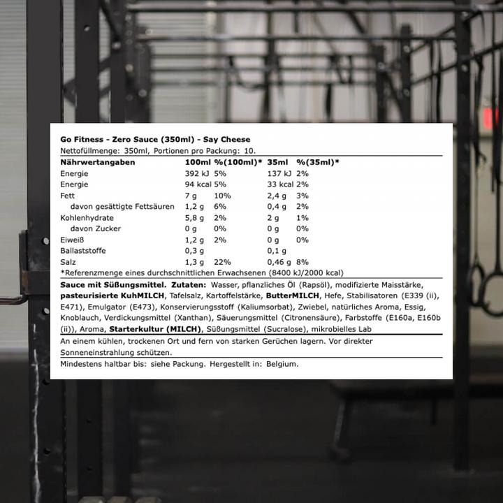 Actual product image Go Fitness Zero Sauce Say Cheese (350ml) (391 g)