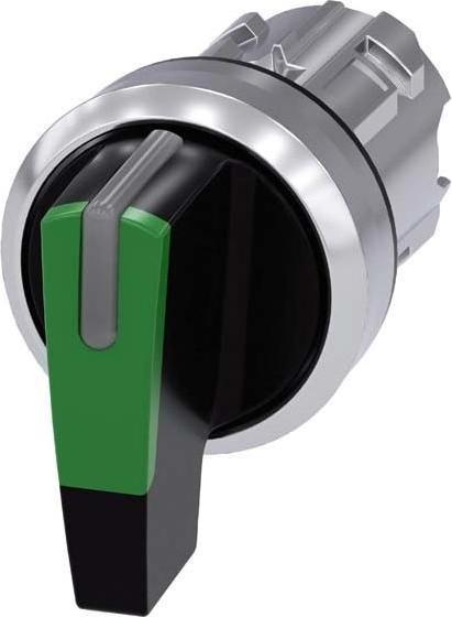 Actual product image Siemens Toggle switch 3stuf bel.b gn rectangular 3SU1052-2CL40-0AA0