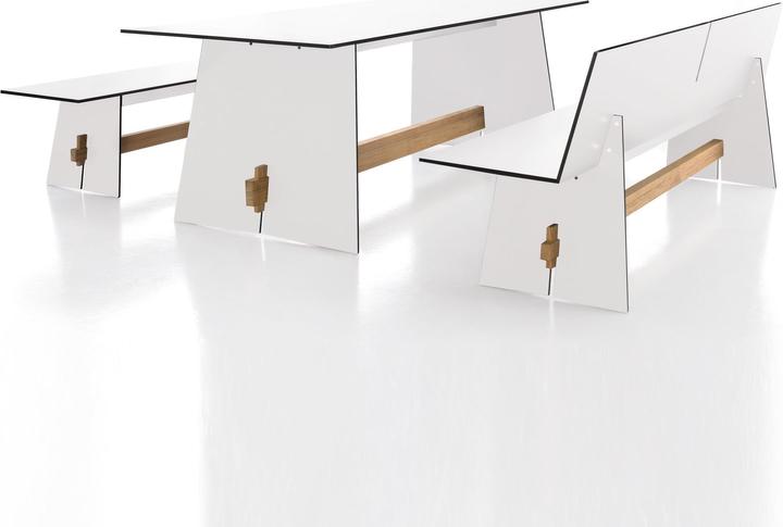 Produktbild Conmoto Tension Bank mit Rückenlehne HPL (220 cm)