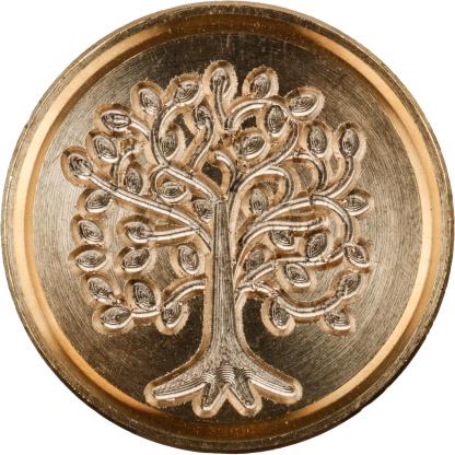 Herbin Sceau En Laiton - Arbre De Vie