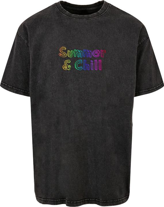 Produktbild Merchcode Summer And Chill Rainbow Acid Washed Heavy Oversized Tee - 112843 (4XL)