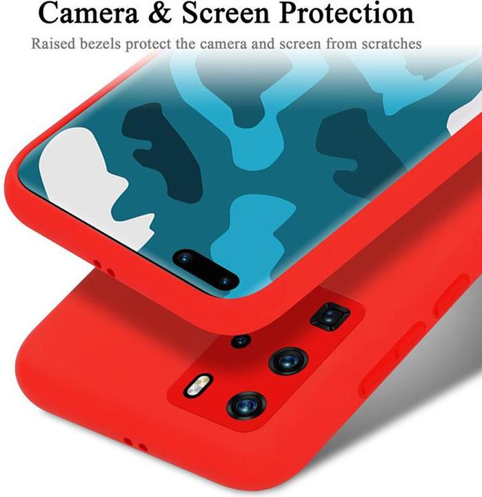 Actual product image Cadorabo TPU Liquid Silicone Case Cover (Huawei P40 Pro+)