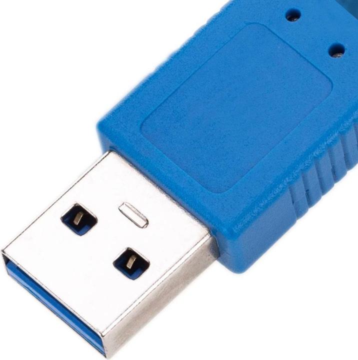 Image du produit Techly Câble plat USB3.0 fiche type A fiche micro B bl (1 m, USB 3.2)