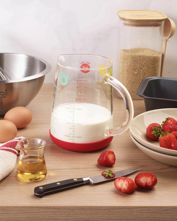 Actual product image Pebbly Measuring cup with silicone base (removable) 1 lt (1000 ml)