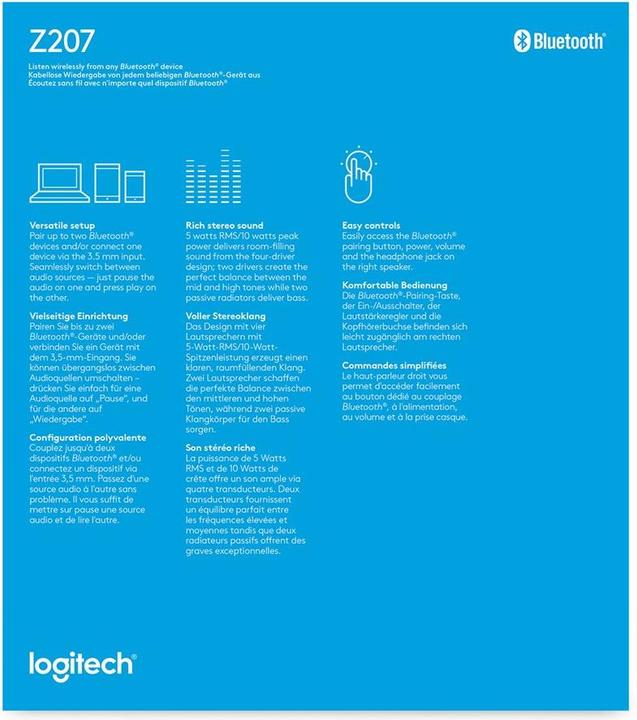 Immagine prodotto Logitech Z207 Bt