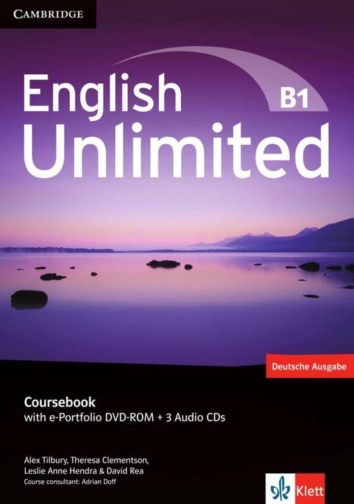 Produktbild English Unlimited B1 - Pre-Intermediate. Coursebook with e-Portfolio DVD-ROM + 3 Audio-CDs (Englisch, Deutsch, 2010)