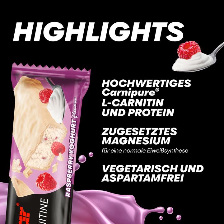 Produktbild Powerbar Protein Plus + L-Carnitine (Himbeere-Joghurt, 30 Stk., 1050 g)