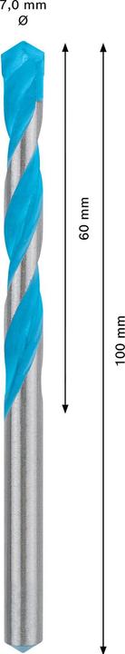 Actual product image Bosch Professional Zubehör EXPERT CYL-9 MultiConstruction Drill, 7 x 60 x 100 mm (7 mm)