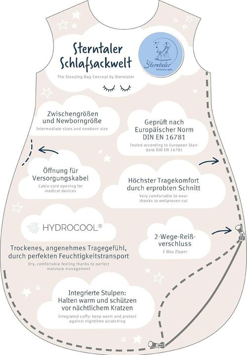 Produktbild Sterntaler Innenschlafsack weiss (56 cm)