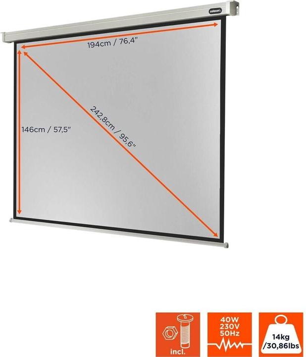 Actual product image Celexon Motor Professional, Canvas, 4:3 (93.70", 4:3)
