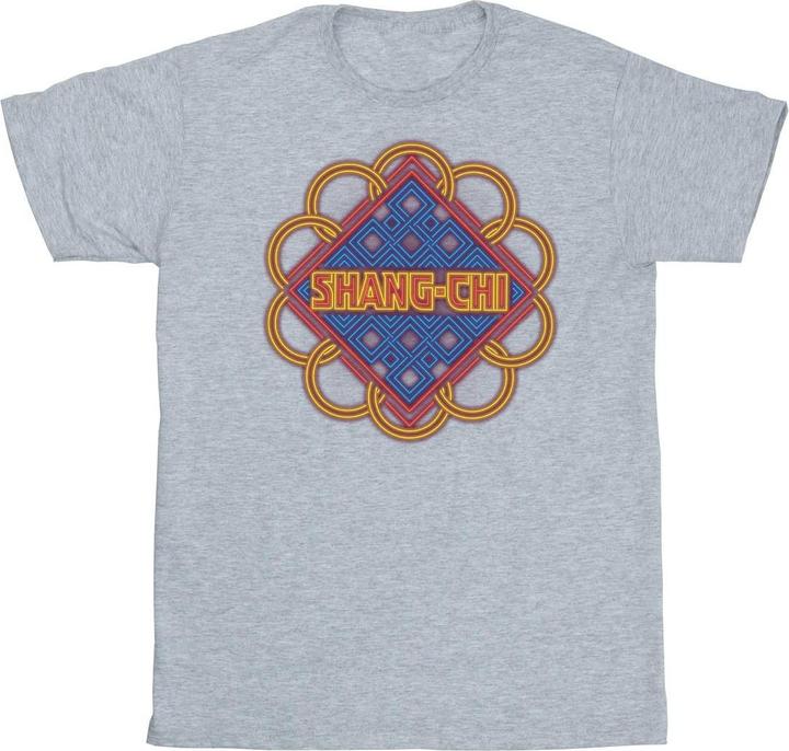 Actual product image Mens Shang-Chi And The Legend Of The Ten Rings Neon Ring Logo T-Shirt (5XL)