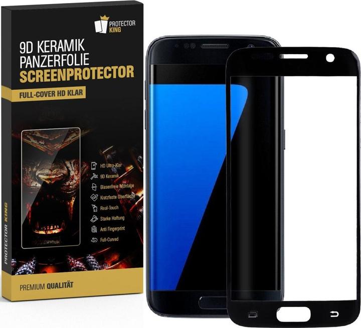Actual product image Protectorking 3x Ceramic-Glass Full Cover HD Klar (3 Piece, Samsung Galaxy S7 Edge)