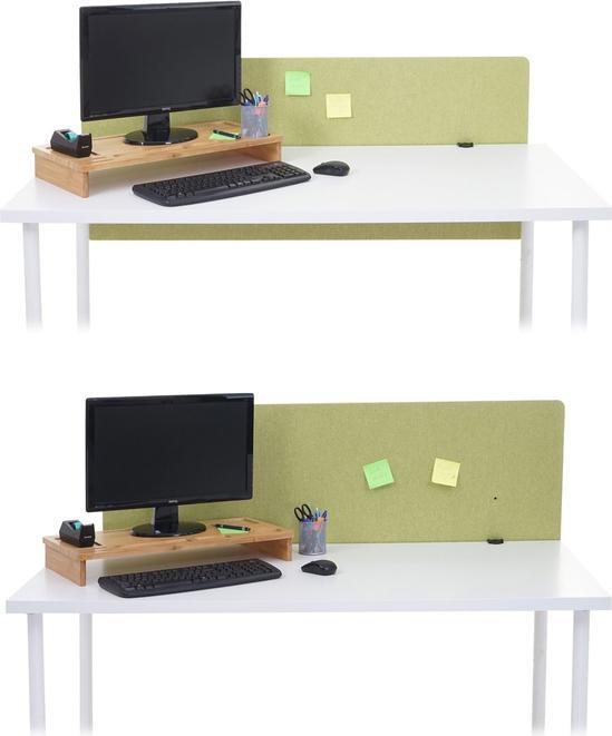 Immagine prodotto Mendler Divisorio acustico per scrivania, schermo privacy per ufficio, bacheca a doppia parete in (140 x 60 x 2 cm)