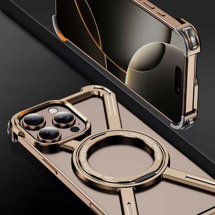 Actual product image Etuui Back panel cover OEM Case TITANIUM Escort for IPHONE 15 desert gold