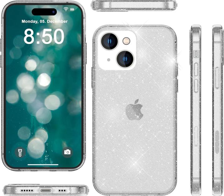 Produktbild Nalia Klare Glitzer Silikon Hülle (Apple iPhone 15 Plus)