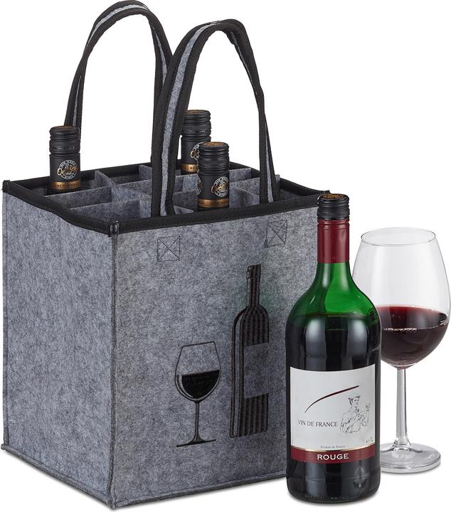 Actual product image Relaxdays Bottle bag