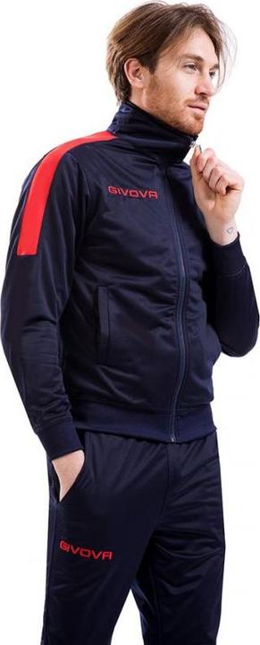 Actual product image Givova Tuta Revolution tracksuit navy blue-red TR033 0412 2XS (XXS)