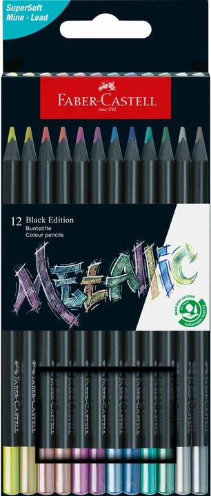 Immagine prodotto Faber-Castell Astuccio per matite colorate (Multicolore metallizzato, 12 x)