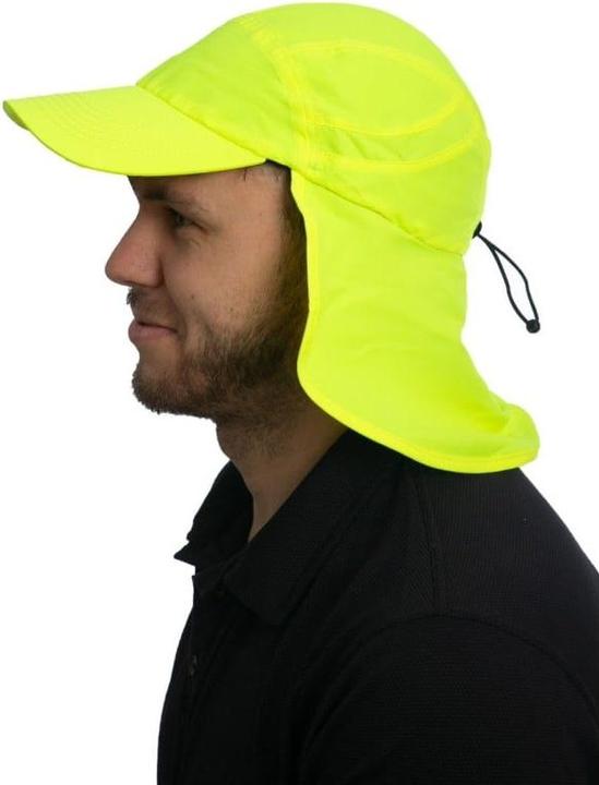 Immagine prodotto IQ-UV Berretto con protezione UV e protezione del collo riciclato giallo (1 pz) (Taglia unica)
