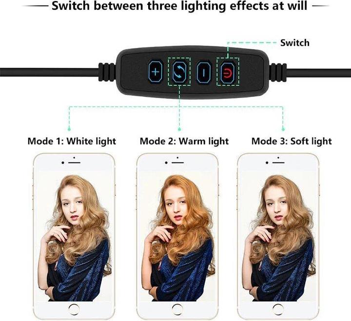 Immagine prodotto JTI Luce per selfie / luce ad anello (26 cm), treppiede e accessori (Anello di luce)