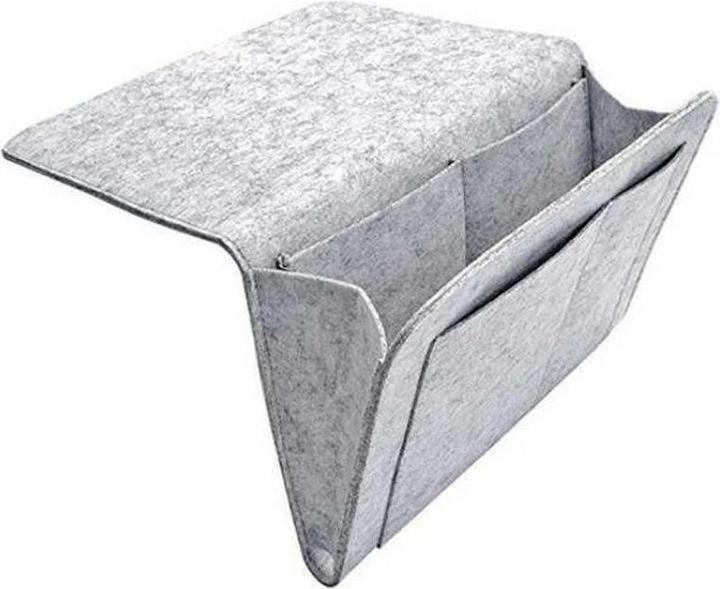 Actual product image Alopini 1pc Felt Bedside Storage Bag Bag Hanging Storage Organiser Bed Holder Bags