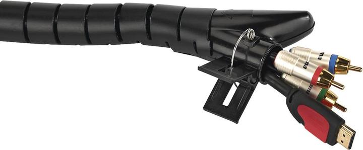 Produktbild Hama Flexibler Spiral-Kabelschlauch, universal, 20 mm, 2,5 m, Schwarz (Kabelspiralschlauch, 250 cm)