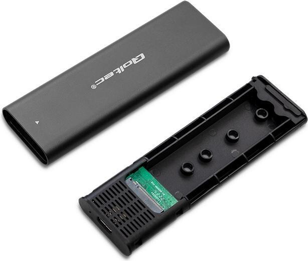 Produktbild Qoltec Obudowa | kieszeń do dyskówM.2 SATA SSD | NVME | USB typ C (M.2 2230)