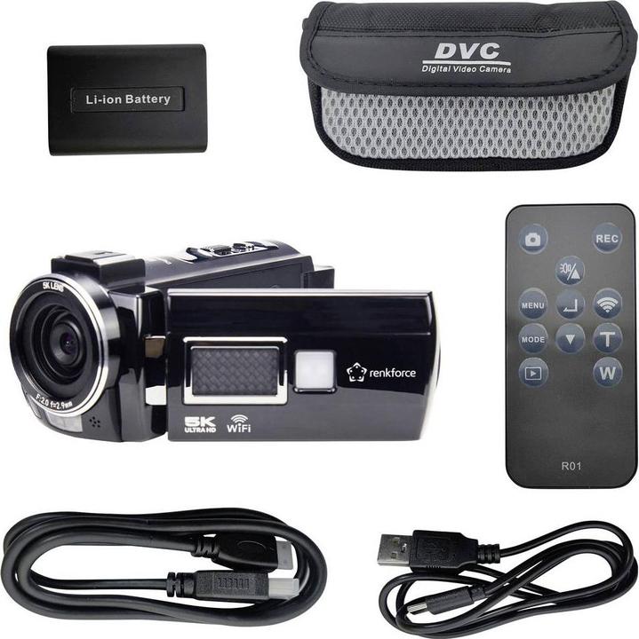Produktbild Renkforce RF-DV-200 Camcorder 5K 7.6 cm 3 Zoll 8 Megapixel Schwarz