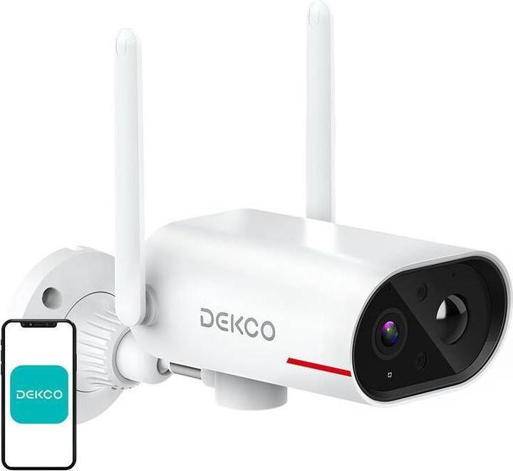 Actual product image Dekco IP Outdoor camera with solar panel DC8L (2304 x 1296 Pixels)