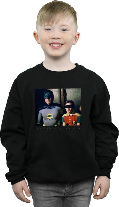 Actual product image Boys Batman TV Series Dynamic Duo Photograph Sweatshirt (140, 146)