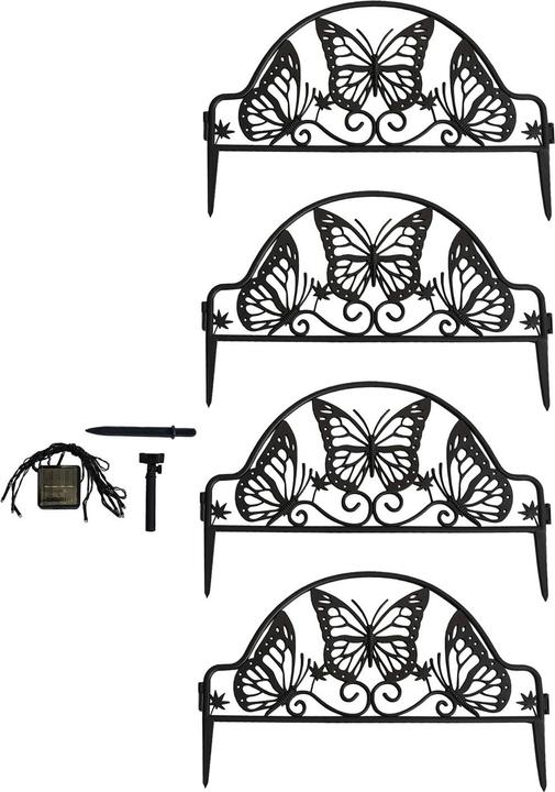 Produktbild HTI-Living Beeteinfassung 400 cm Schmetterling mit Lichterkette (400 cm)