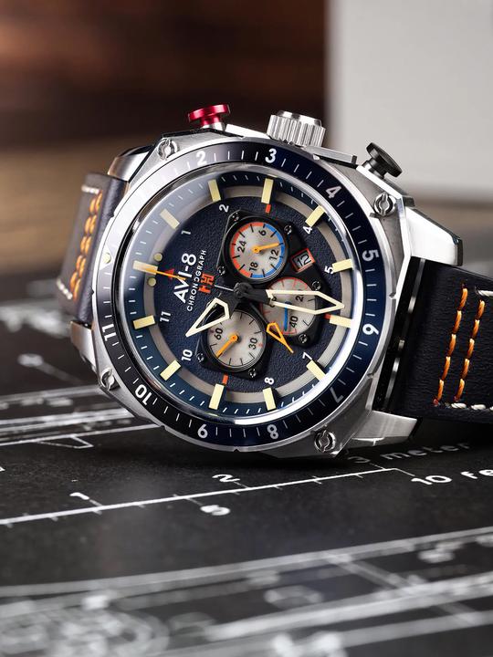Actual product image AVI-8 AV-4100-02 (Chronograph)