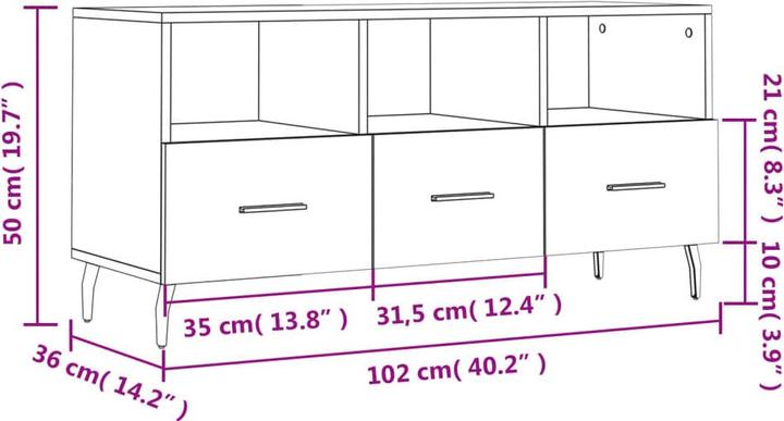 Actual product image VidaXL Arnaud (102 x 36 x 50 cm)